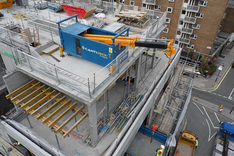 Ebury Square CantiDeck and CantiCranes case study