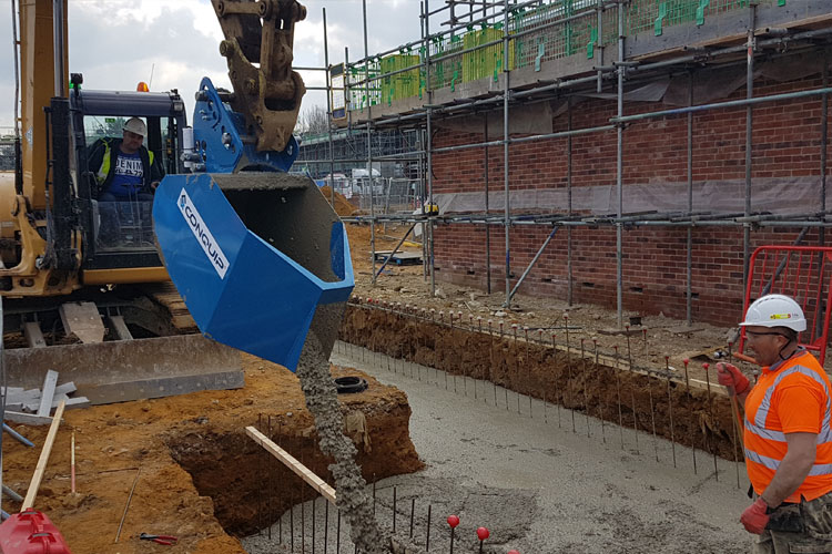 Excavator Pouring Bucket