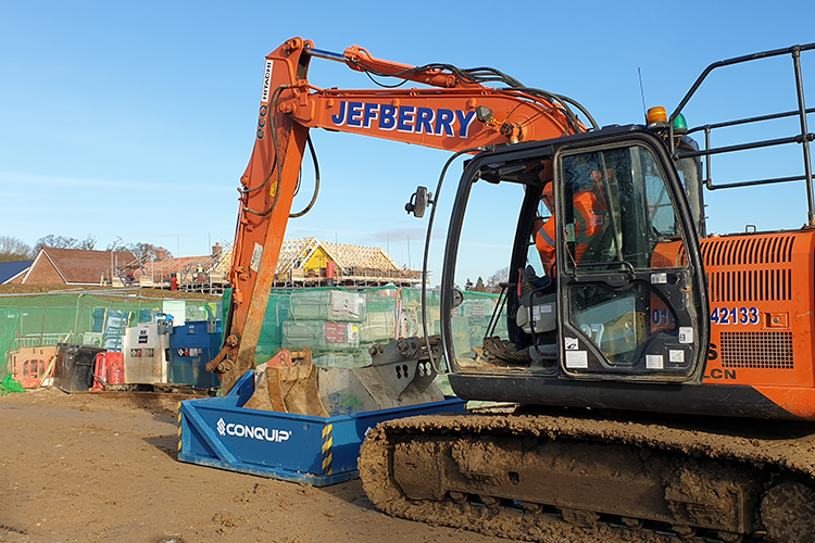 excavator bucket box on excavator