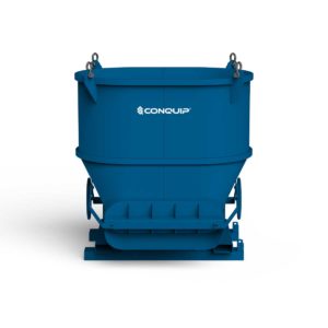 Concrete Forklift Skip, blue render, white BG