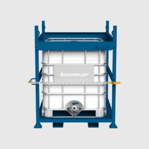 ibc lifting frame with ibc container in it front view