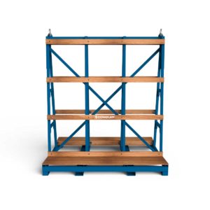 glass stillage, frame for crane lifting of glass sheets